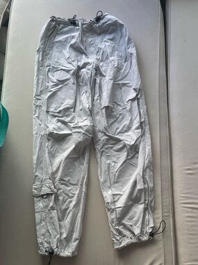 Garage Women’s White Cargo Pants with Drawstring Waist